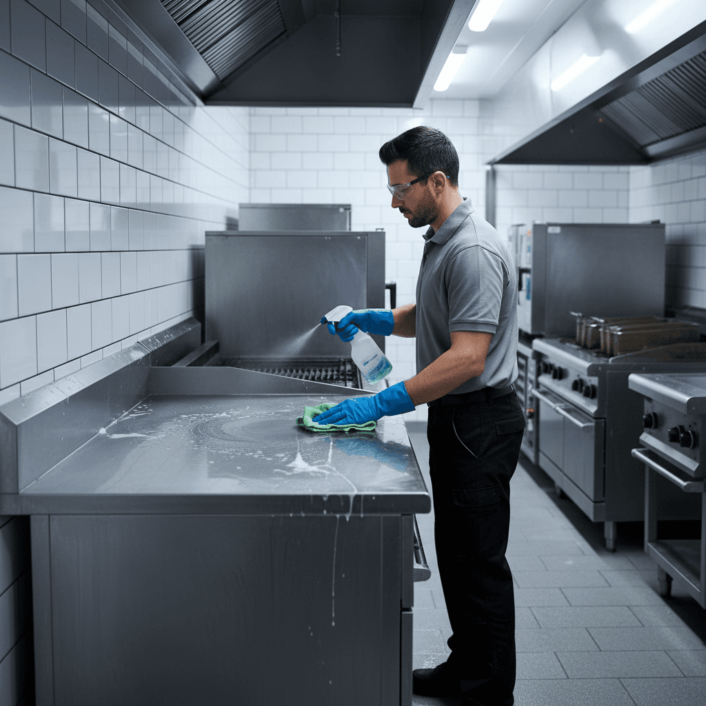 Limpieza de cocina comercial profesional