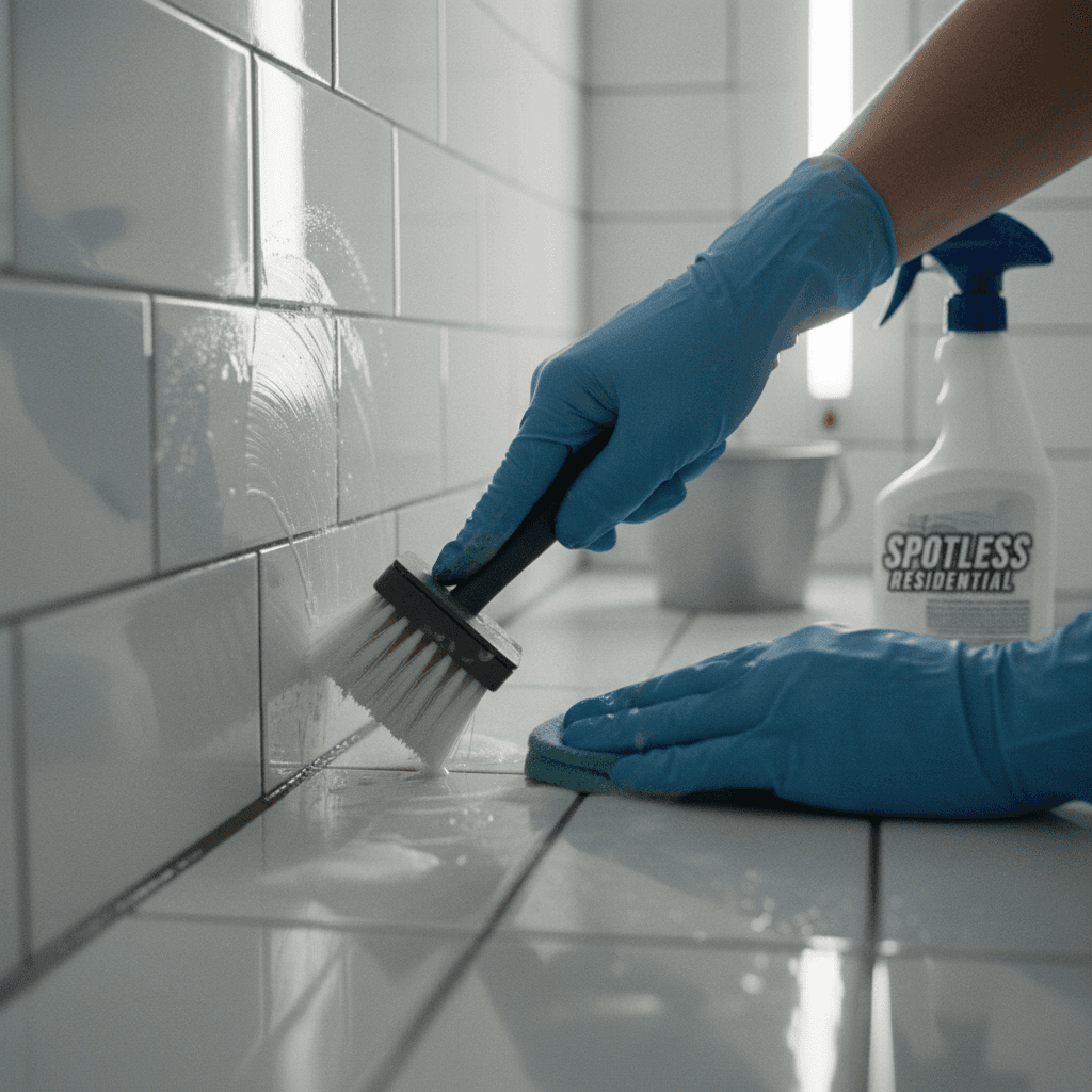 Limpieza profunda de baño residencial
